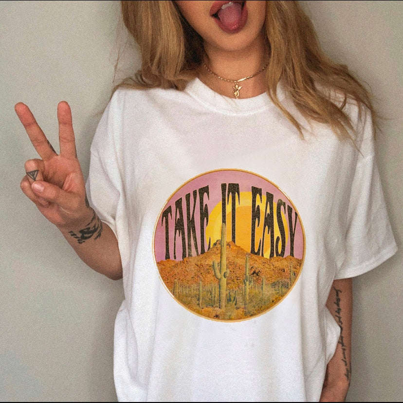 DressBetty - Women's Fashion Heart Print Trendy T-Shirt