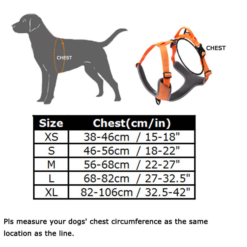 Reflective Adjustable Dog Harness with Handle for Safe Walks and Car Travel