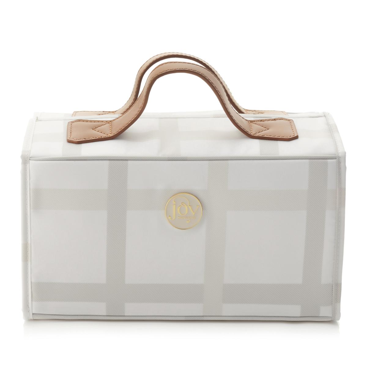 JOY Luxe Plaid Nylon & Leather Large Better Beauty Case