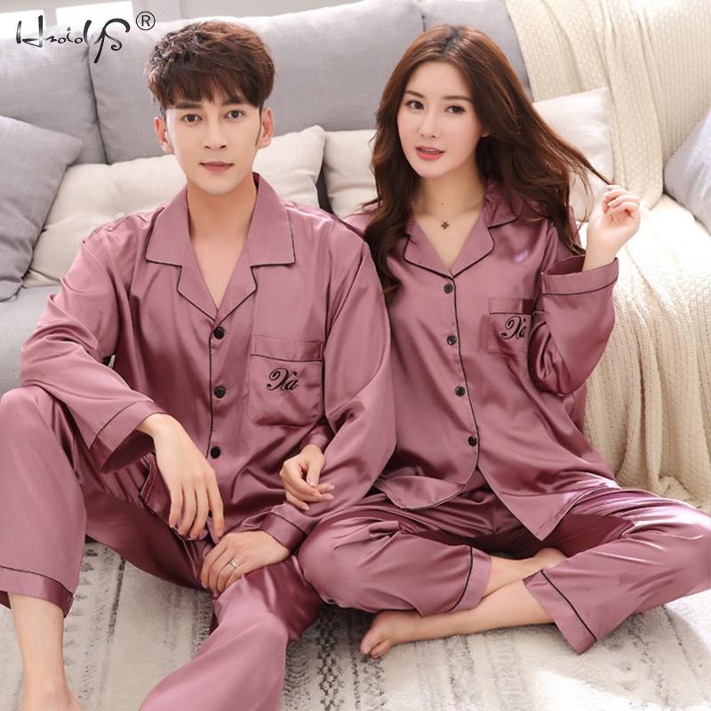Luxury Satin Silk Pajama Set for Men and Women - Couple Sleepwear