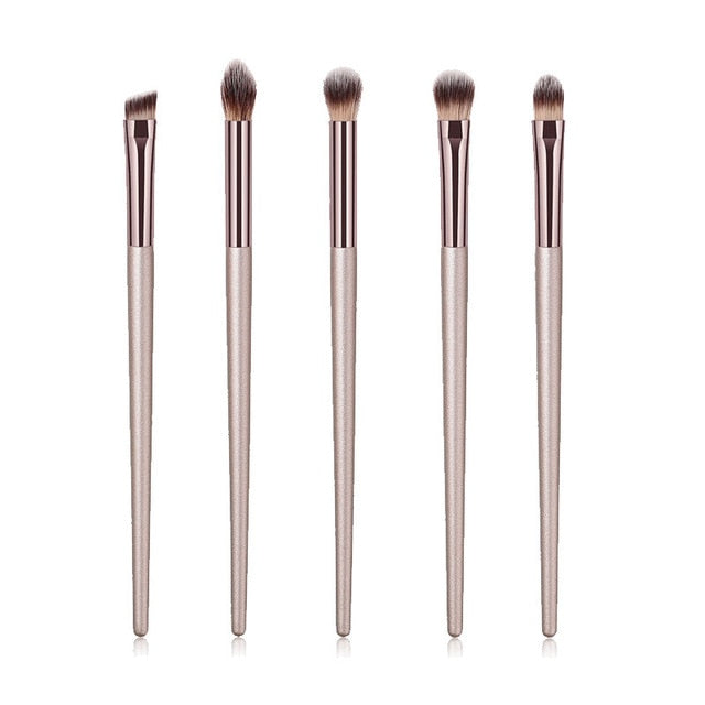 4/10pcs Champagne Makeup Brushes Set for Cosmetic Foundation Powder Blush Eyeshadow Kabuki Blending