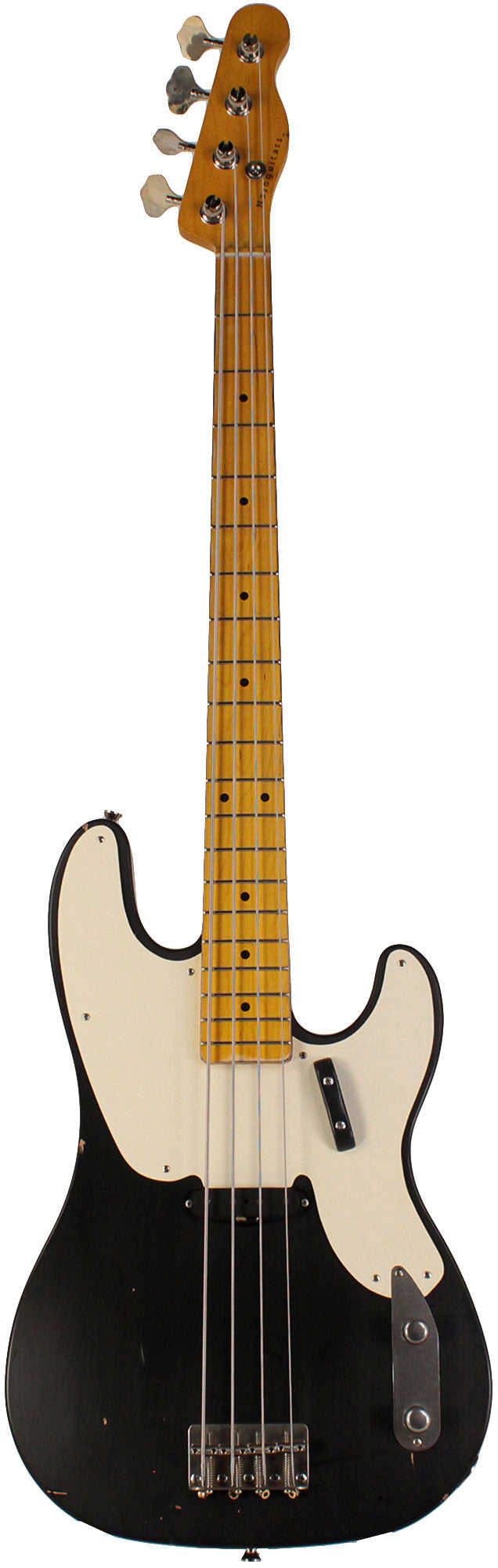 Nash PB-52 Bass Guitar, Black, Light Aging