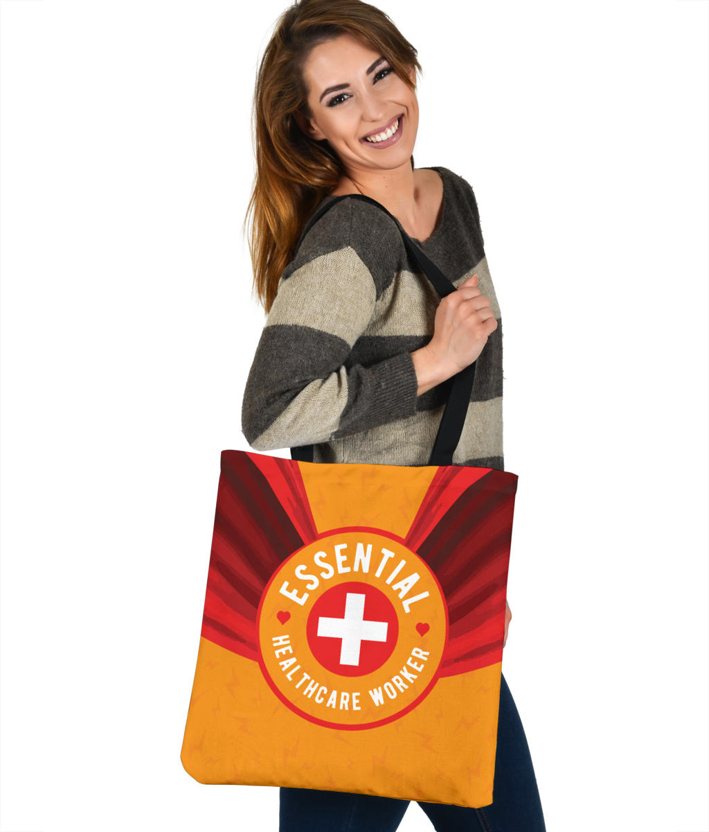 Premium Poly Cotton Essential Healthcare Cloth Tote Bag - Double-Sided Print