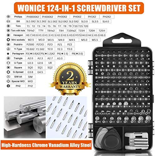 Precision Screwdriver Set Magnetic - Mini 124 in1 Professional Screwdriver Tools Set for Electronics Repair