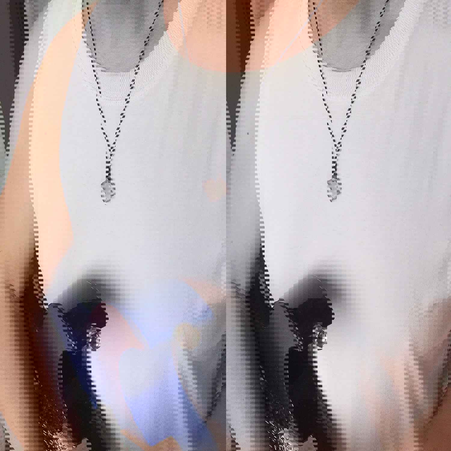 Handmade Smoky Quartz Diamond Pendant Necklace - Root Chakra Healing Adjustable Rope Jewelry