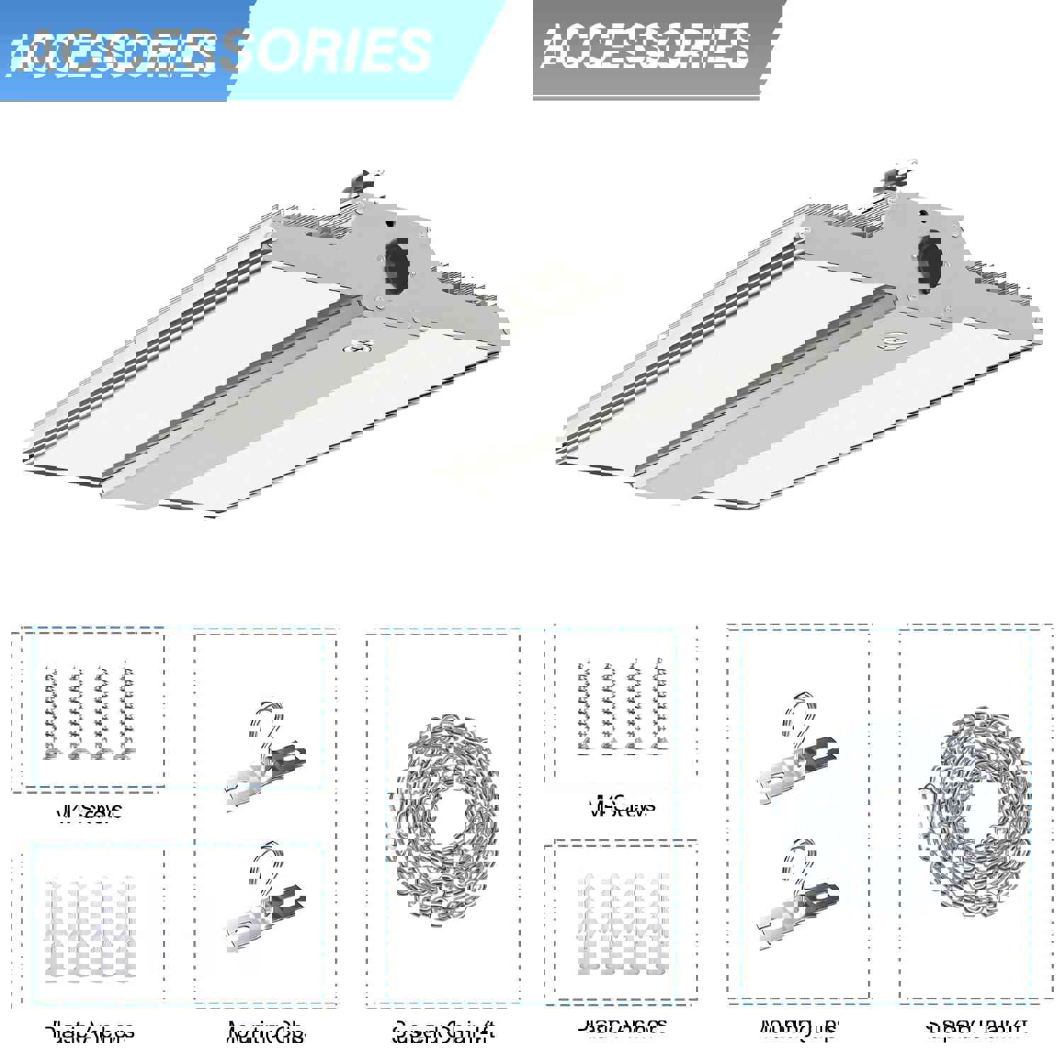 1.6ft LED Linear High Bay Light - Adjustable CCT & High Efficiency