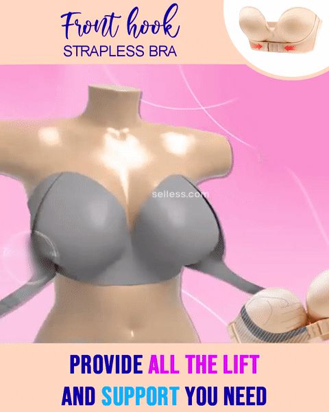 LauraCollection® Front Buckle Strapless Wireless Push Up Bra [BUY 1 GET 2 FREE] - BEIGE