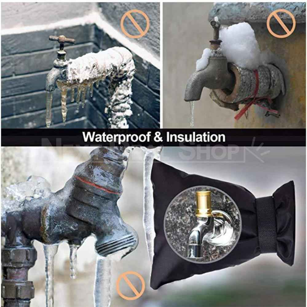 Outdoor Water Faucet Cover for Winter - Insulated Protection Against Freezing