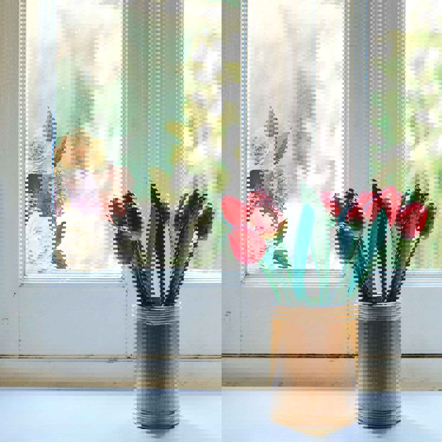 Vintage Floral Window Decals for Stunning Storefronts