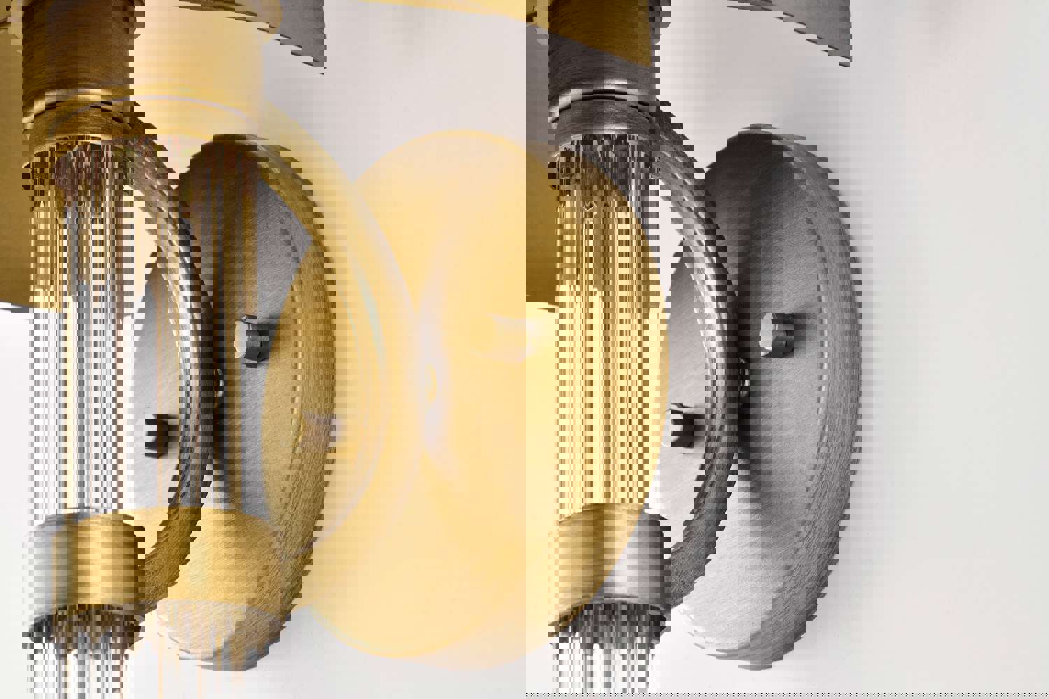 SATCO/NUVO Teagon 1 Light Wall Sconce in Natural Brass Finish with Metal Shade (60-7757)