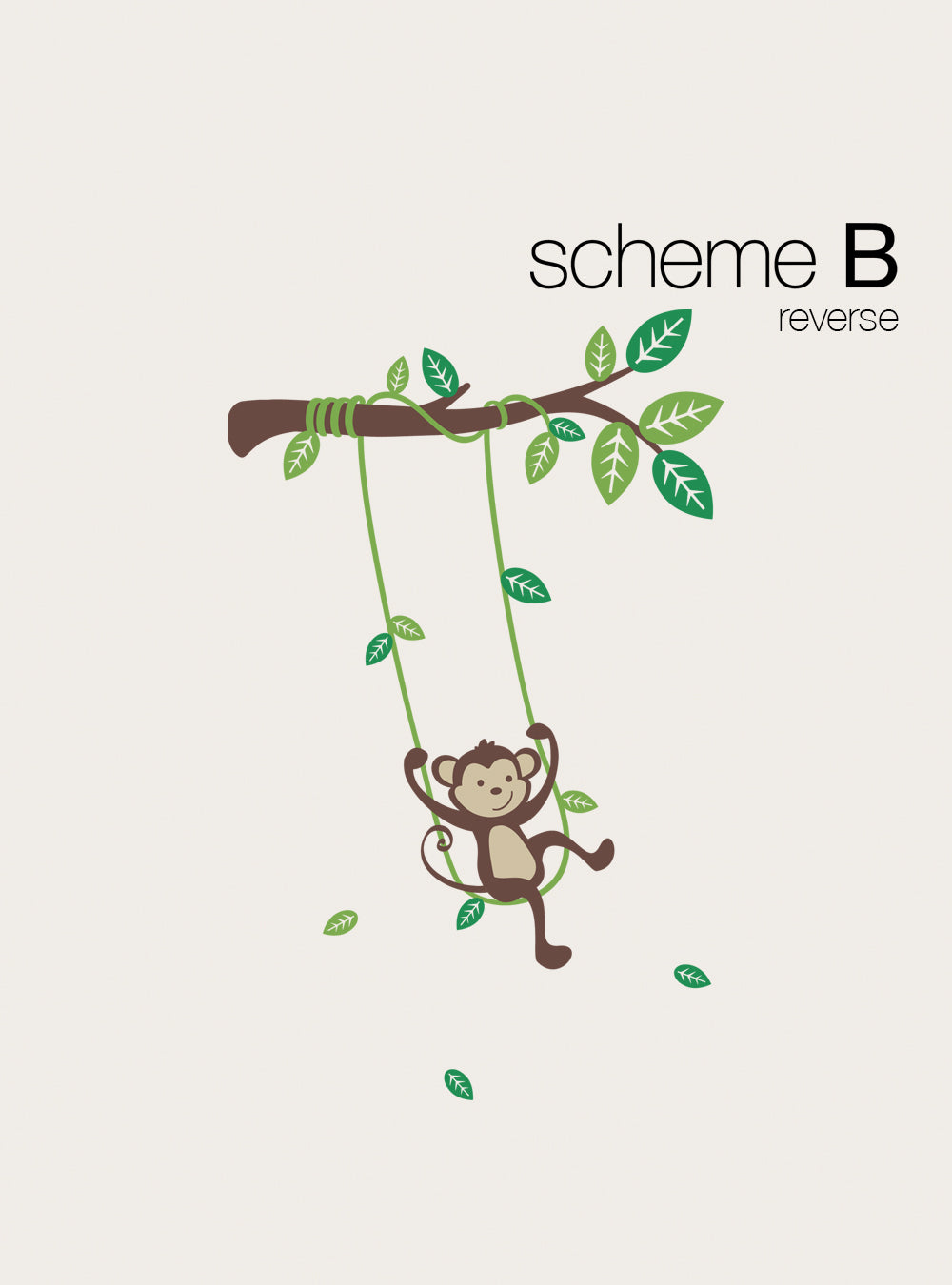 Monkey on a Swing Wall Decal - Adorable Nursery Decor