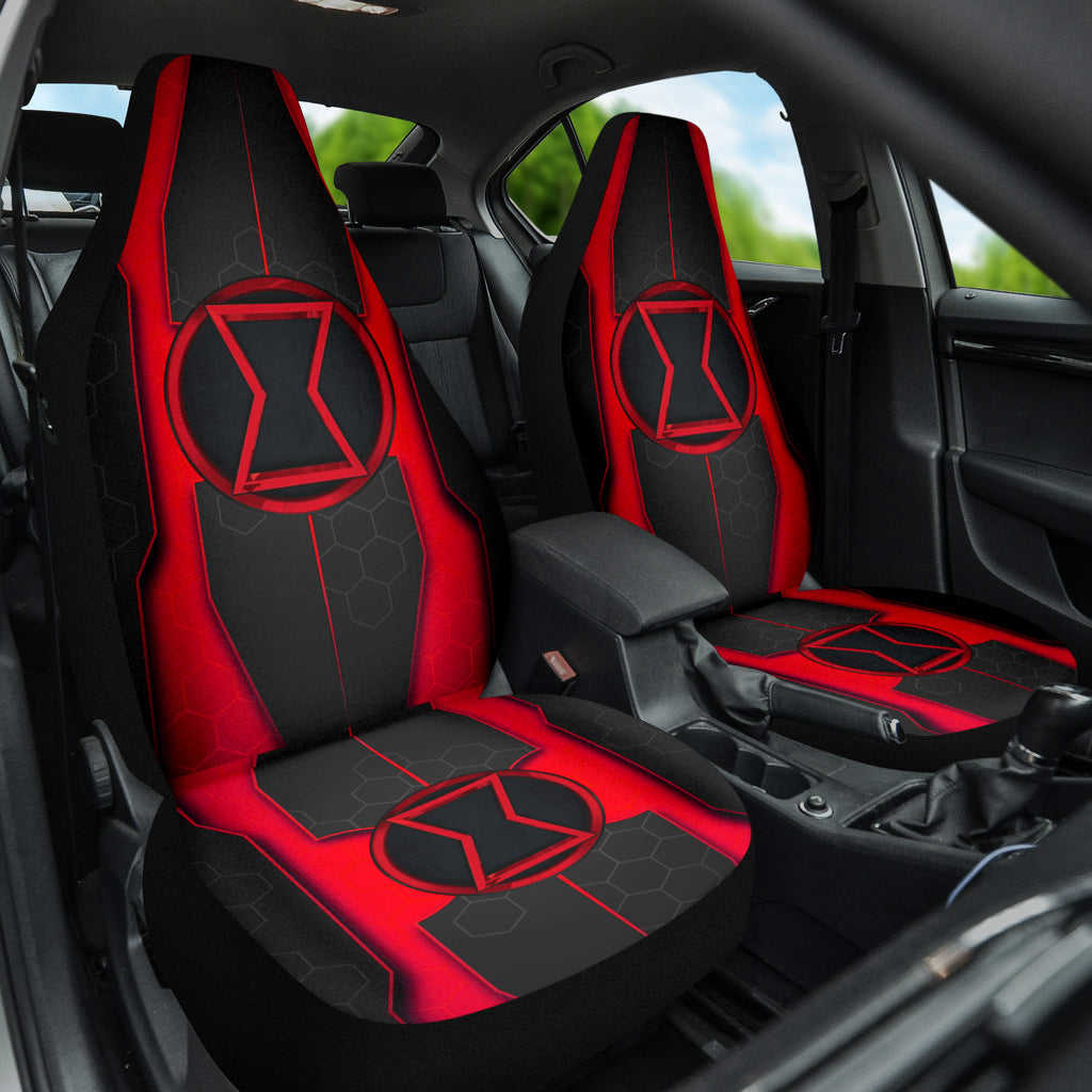 Black Widow Natasha Custom Car Seat Covers - High-Quality Polyester Micro-Fiber