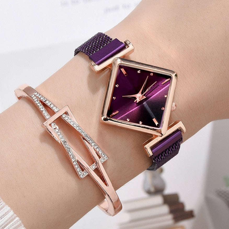 Sacred Geometry Luxury Quartz Watch for Women