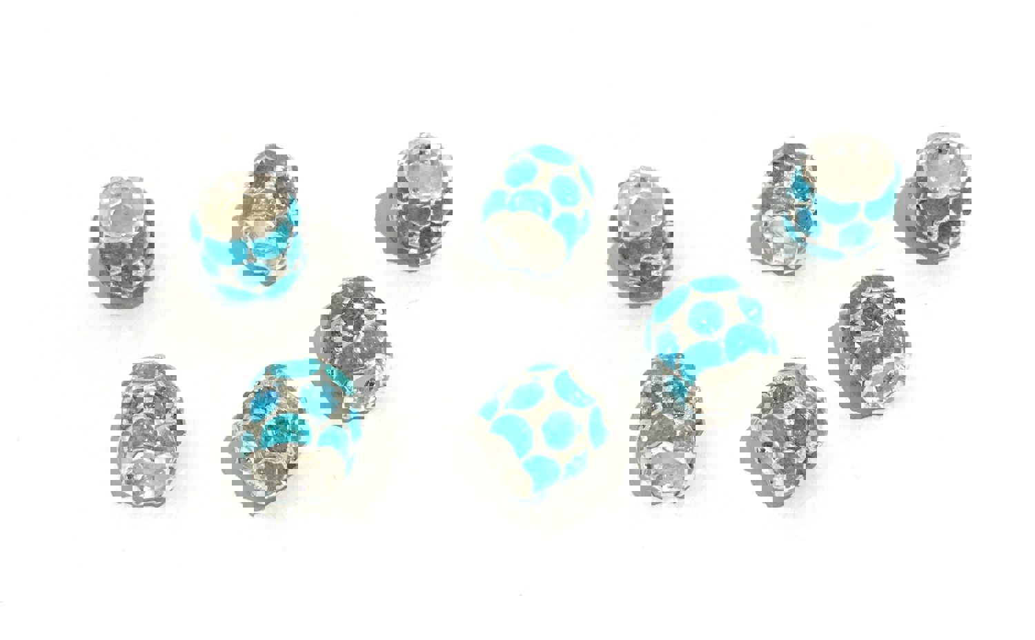 Silver Plated European Style Large Hole Charm Beads for DIY Jewelry