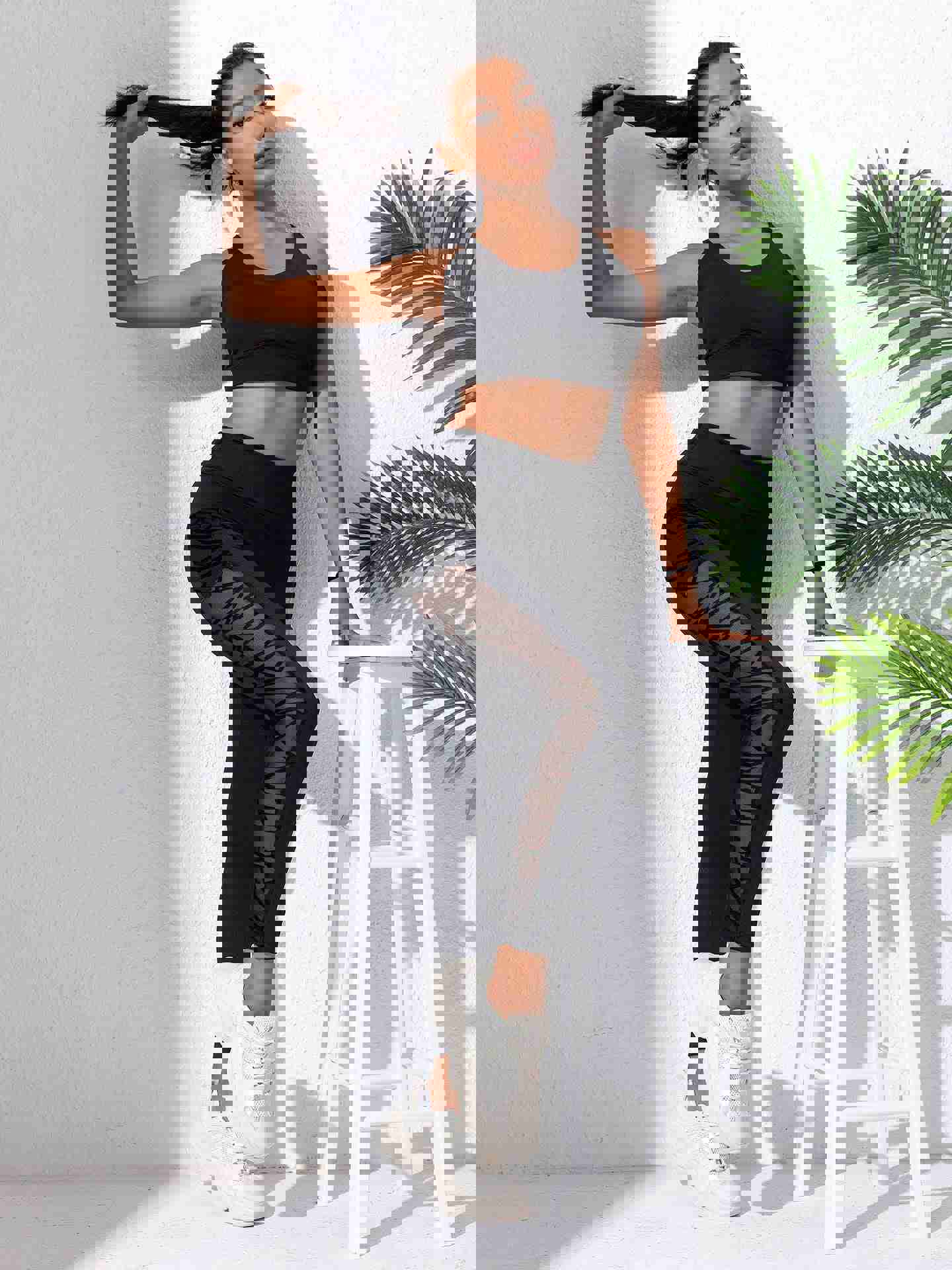 Mesh Stitching Fitness & Running Leggings