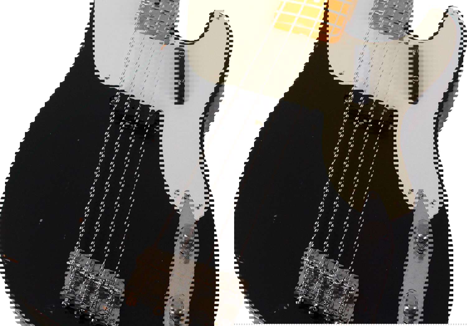 Nash PB-52 Bass Guitar, Black, Light Aging