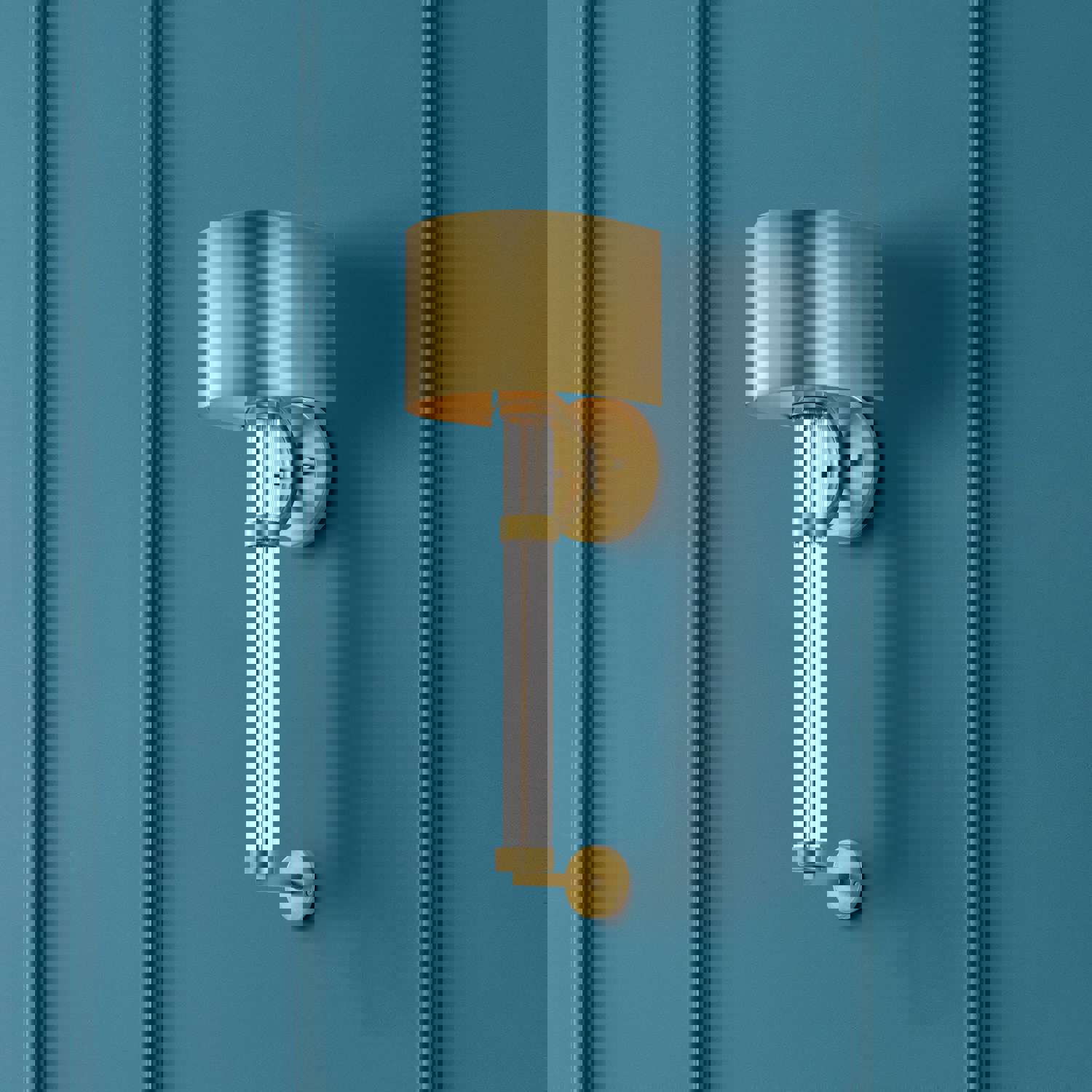 SATCO/NUVO Teagon 1 Light Wall Sconce in Natural Brass Finish with Metal Shade (60-7757)