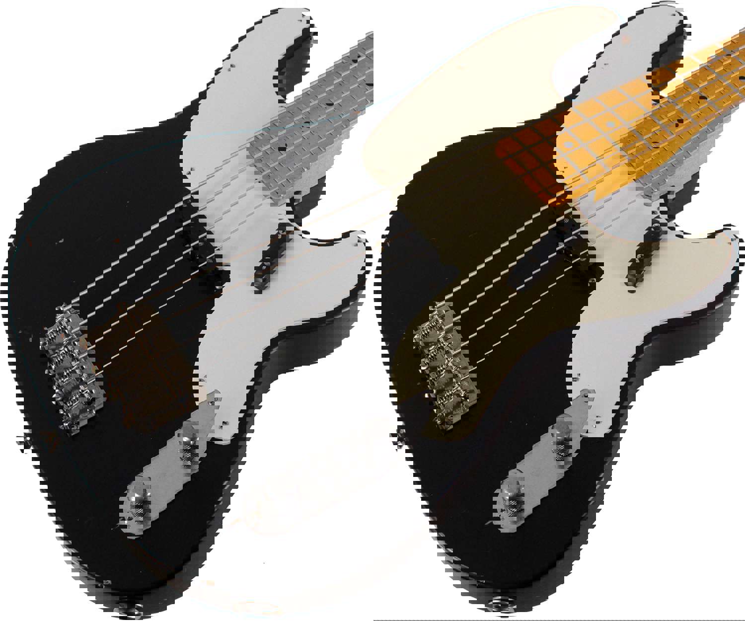 Nash PB-52 Bass Guitar, Black, Light Aging