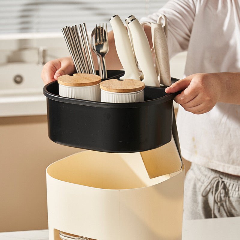 360° Rotating Multifunctional Kitchen Storage Holder for Cutlery and Spices