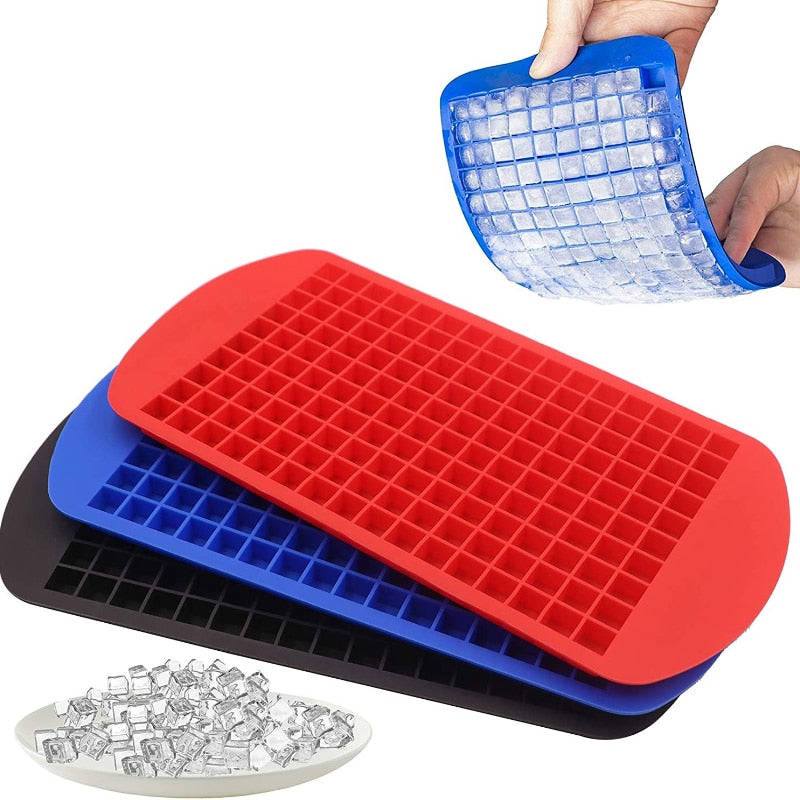 Mini Square Ice Maker Mold - Silicone Foldable Ice Cube Tray for Kitchen, Bar, and Home Use