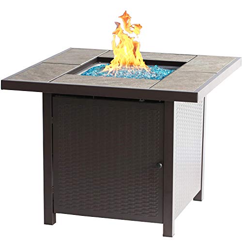 BALI OUTDOORS 32-inch 50,000 BTU Propane Gas Fire Pit Table