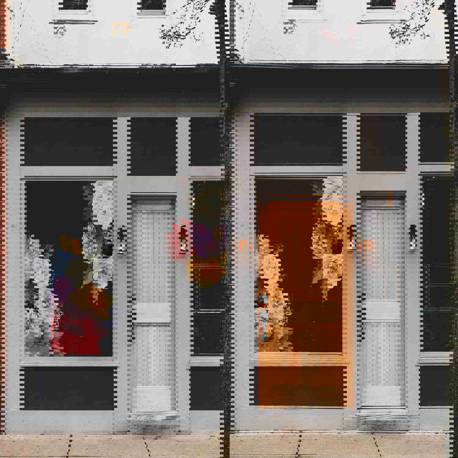 Vintage Floral Window Decals for Stunning Storefronts