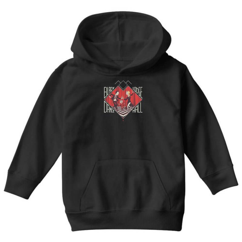 Black Lodge Dance Hall Youth Hoodie by MDK ART