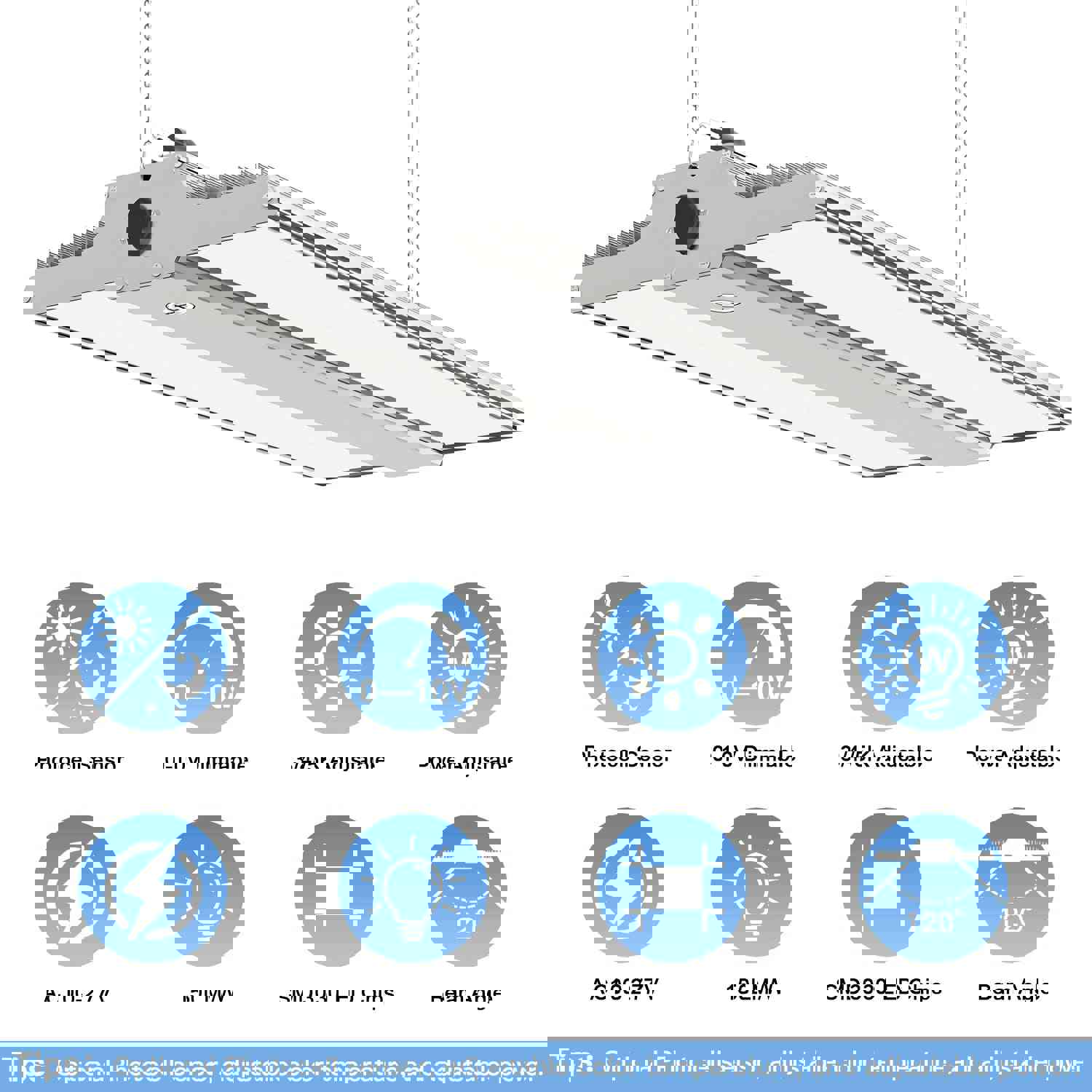 1.6ft LED Linear High Bay Light - Adjustable CCT & High Efficiency