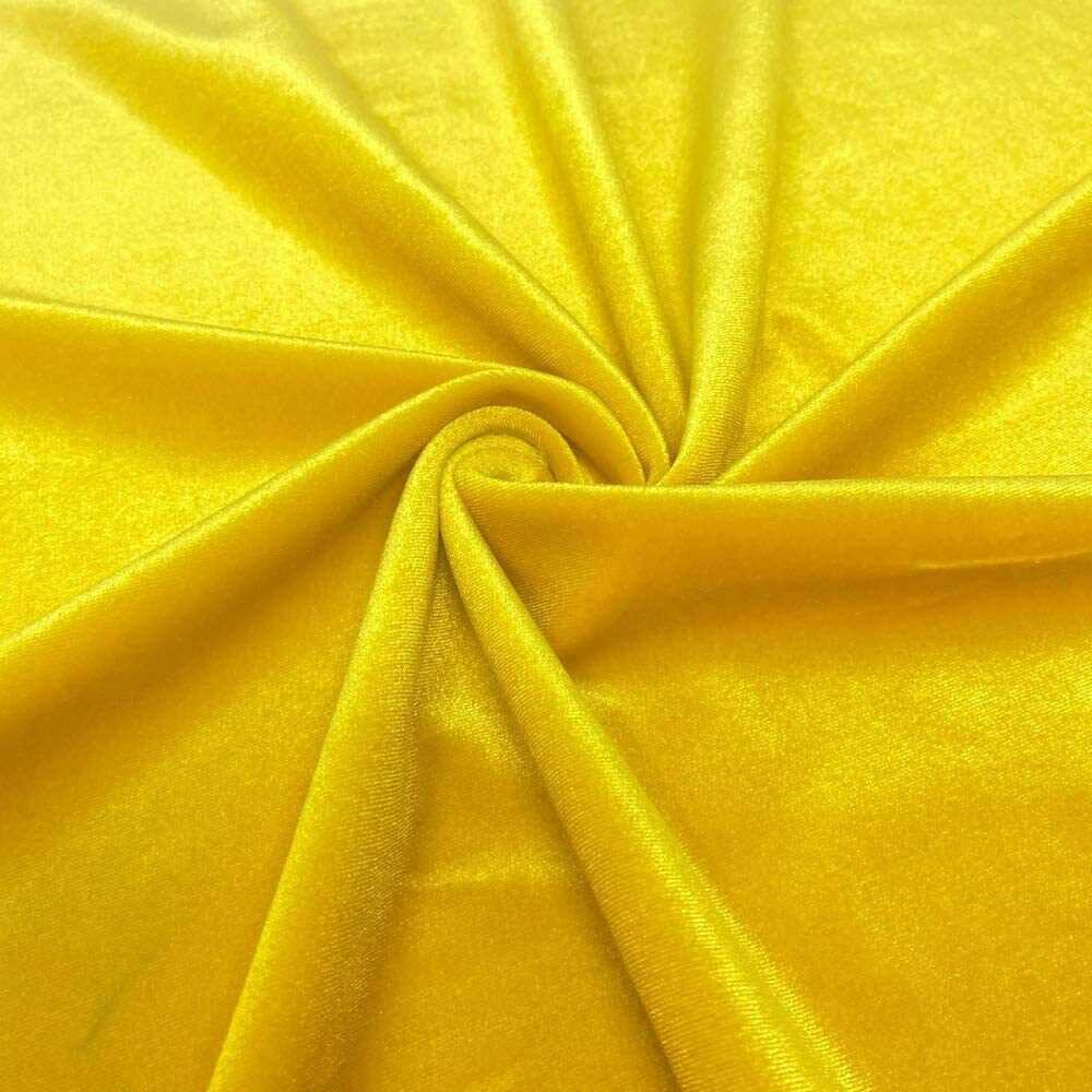 Stretch Velvet Fabric - Yellow - 60" Wide for Sewing, Apparel, and Crafts