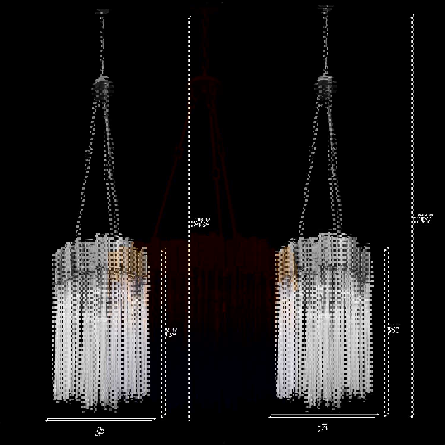 Matrix 9-Lt Pendant - Havana Gold