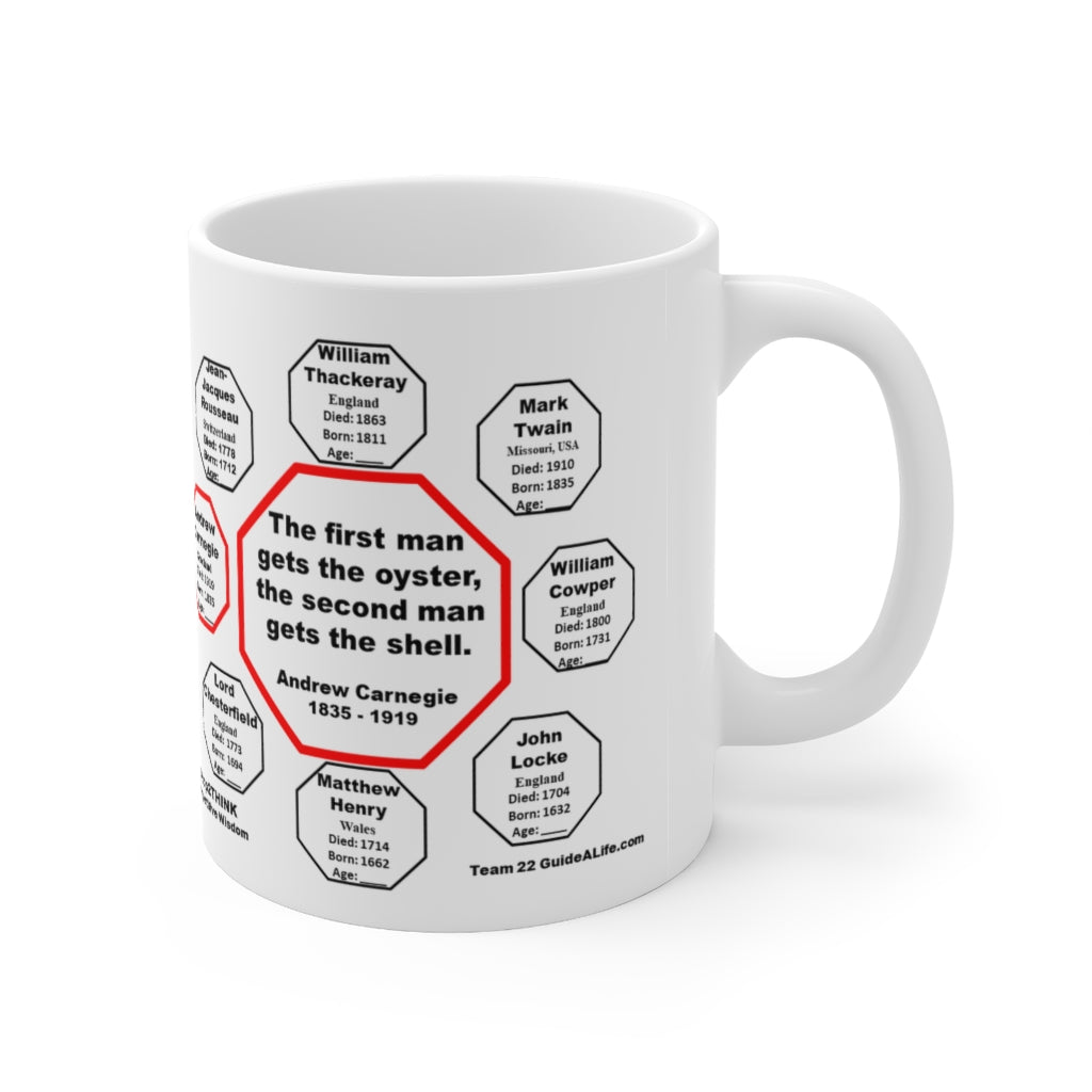 Andrew Carnegie Quote Ceramic Mug - 11oz