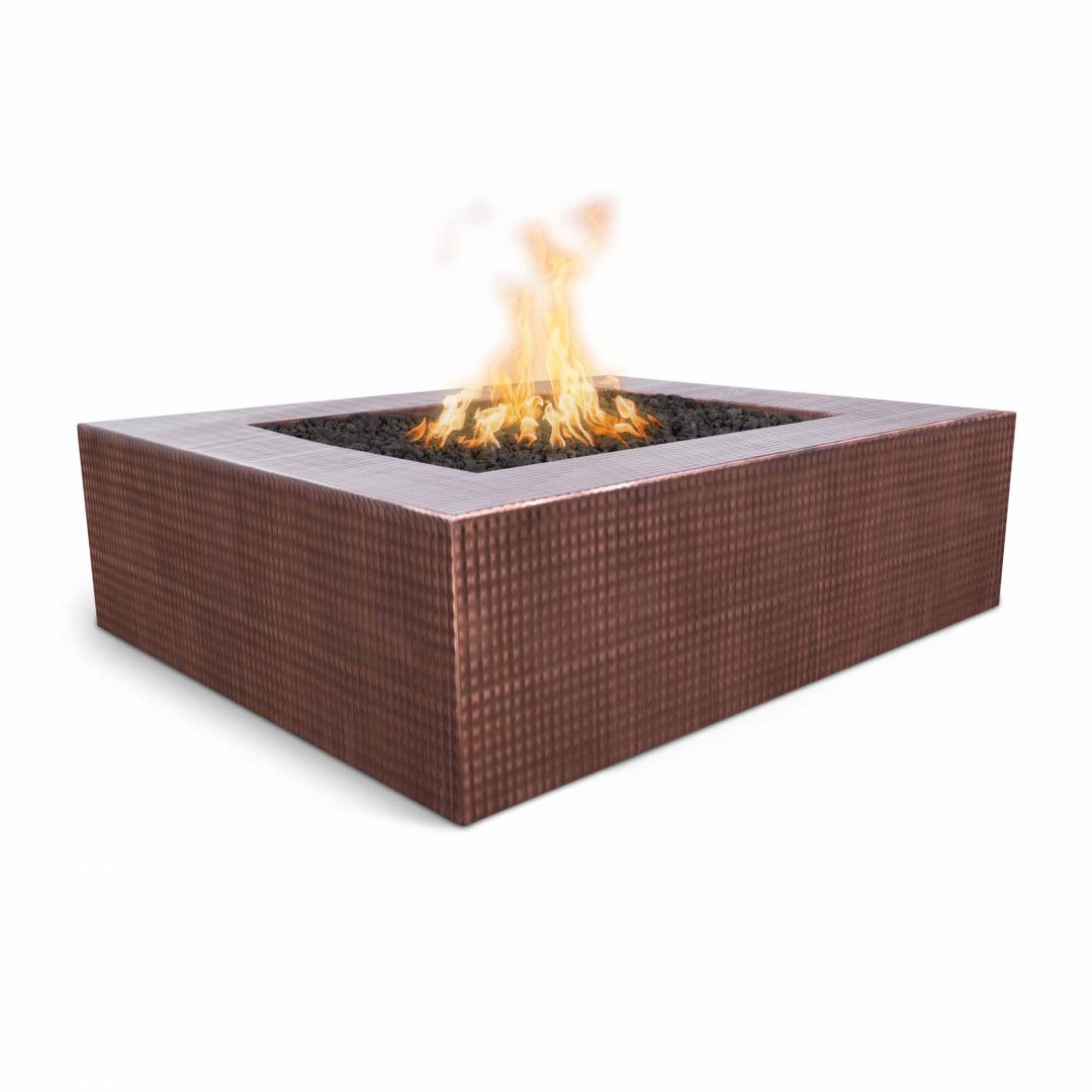 Outdoor Plus Quad Square Metal Fire Pit with Free Cover