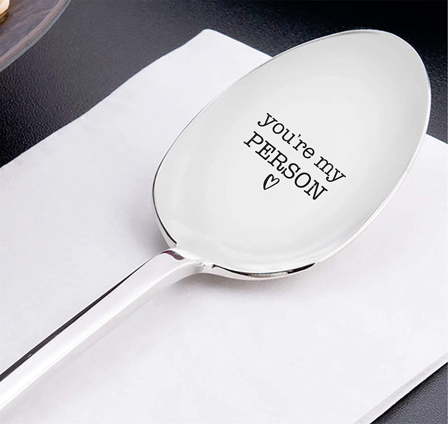 Engraved "You Are My Person" Stainless Steel Spoon - Unique Wedding & Anniversary Gift