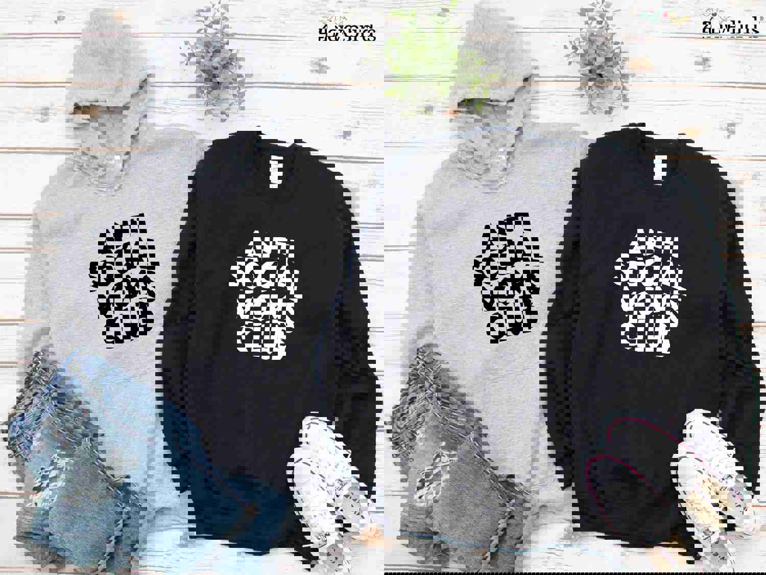 Anti Social Moms Club Hoodie - Mothers Day Gift, Birthday Gift for Her