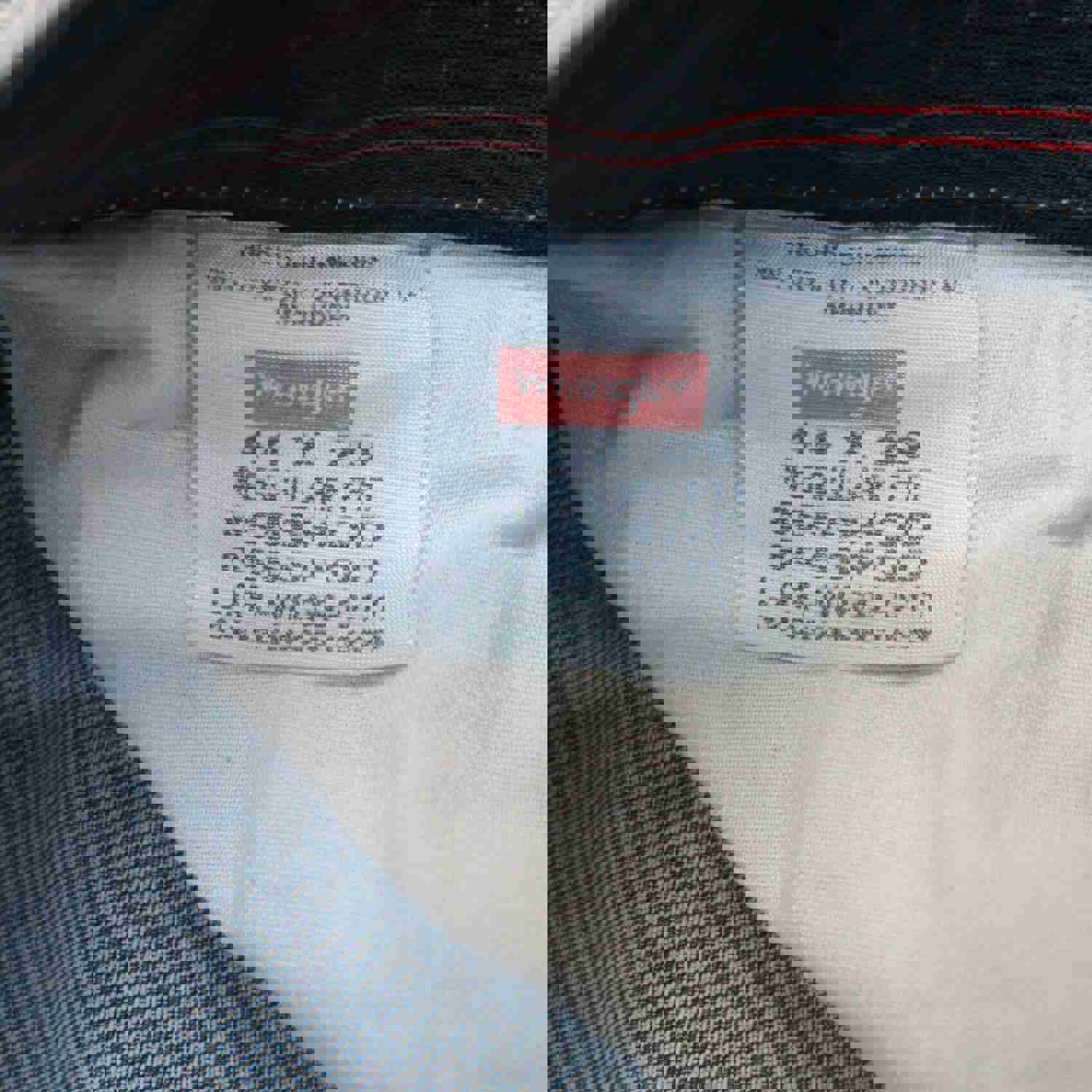 Wrangler Men's Blue Denim Straight Leg Jeans W44XL29 - Lightweight & High Rise