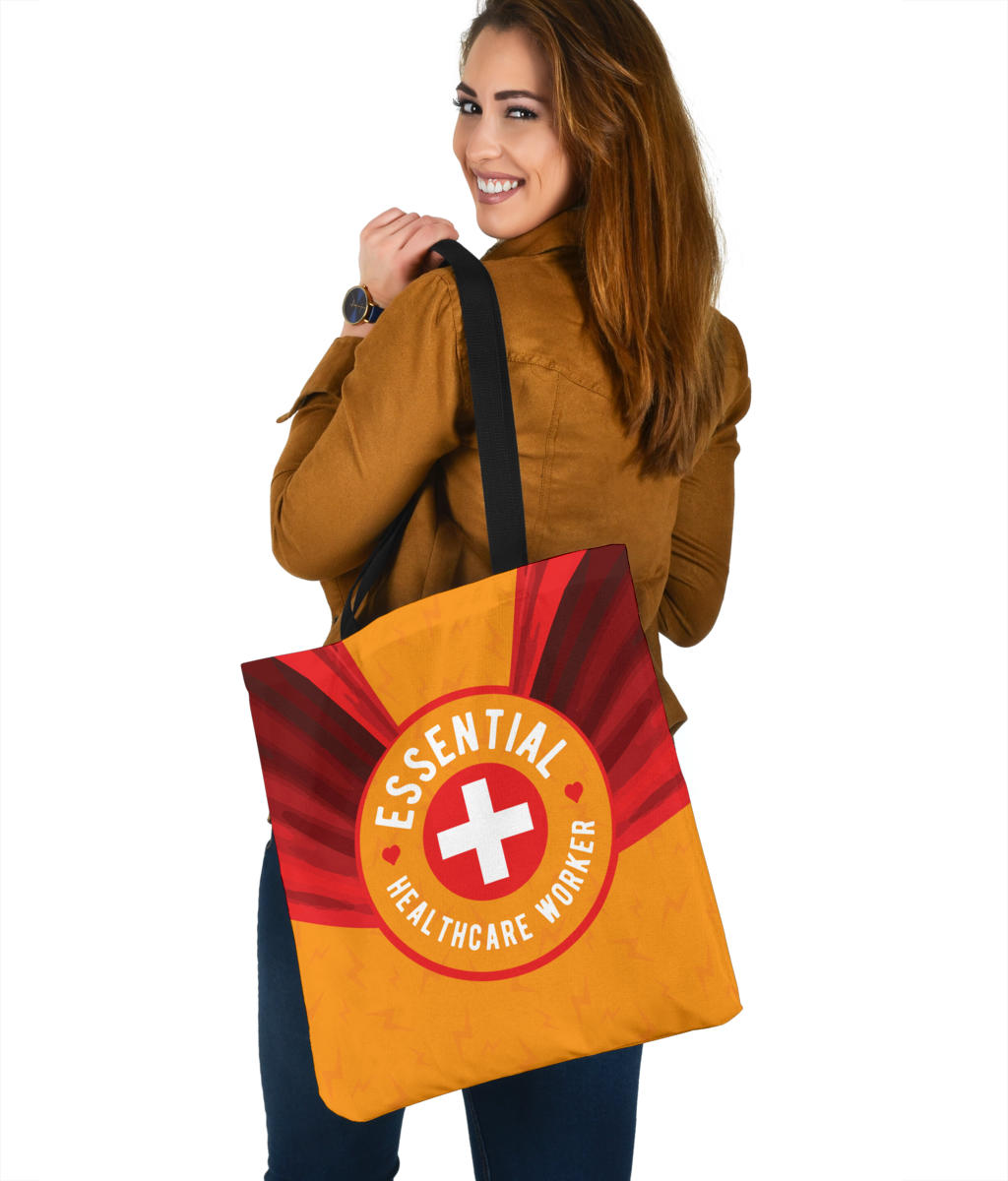 Premium Poly Cotton Essential Healthcare Cloth Tote Bag - Double-Sided Print