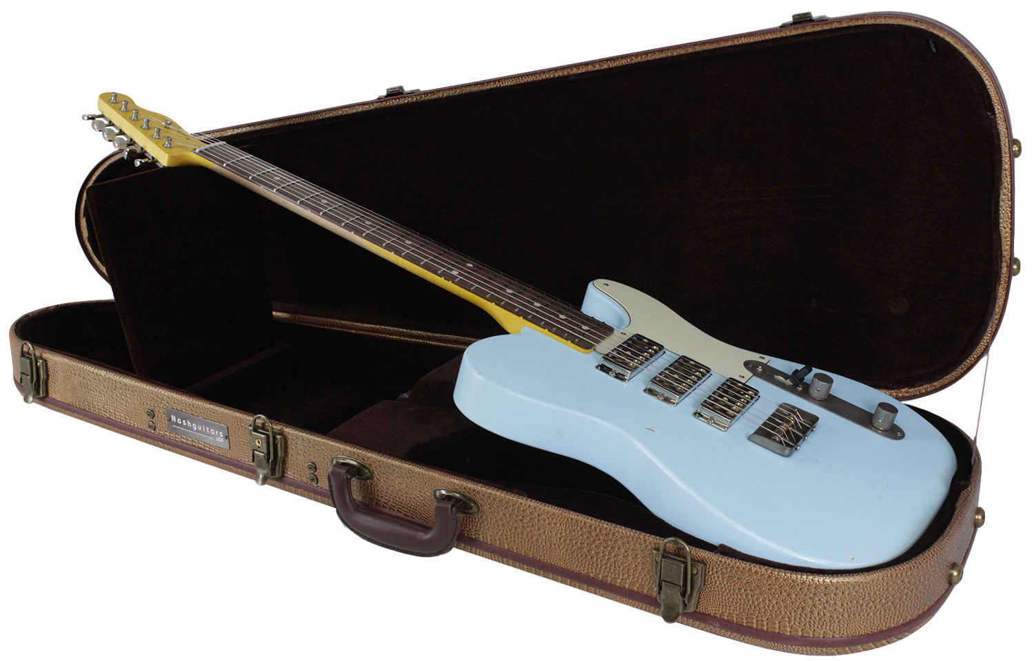 Nash GF-3 Gold Foil Guitar, Sonic Blue, Light Aging