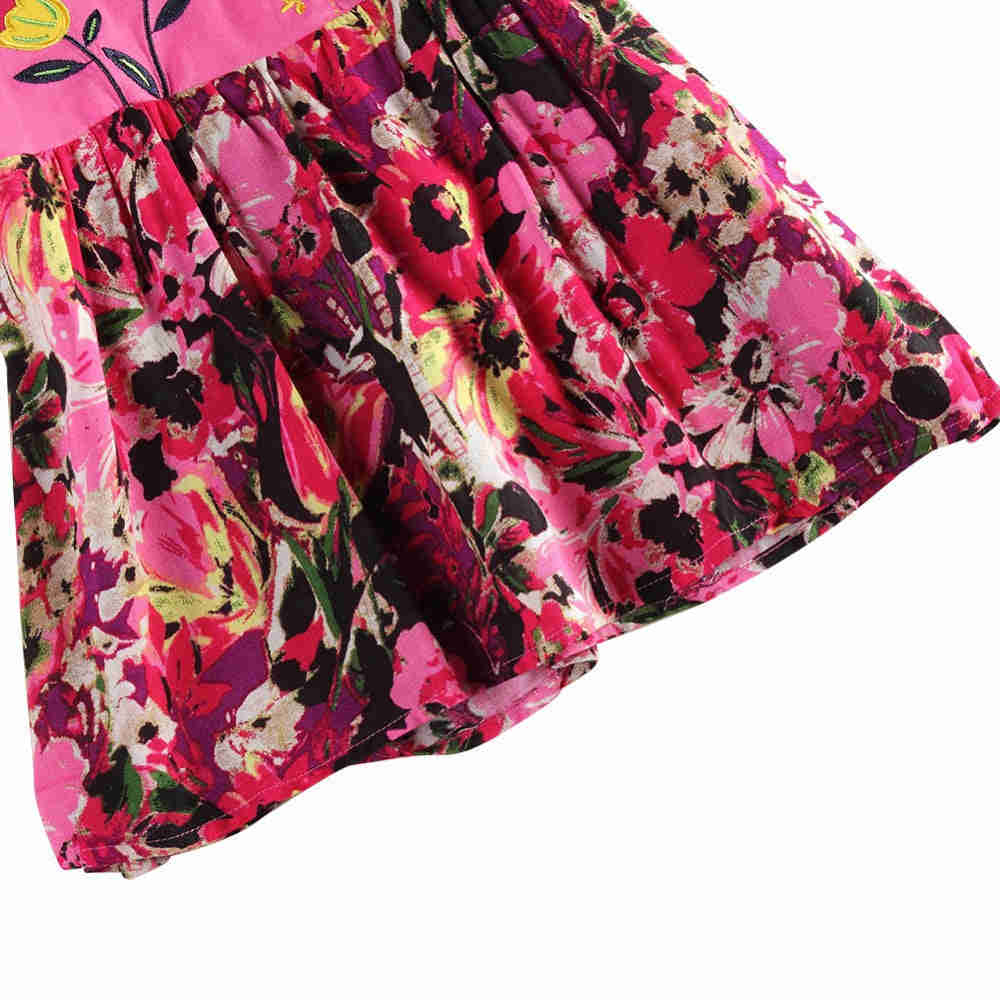 Floral Girls Summer Cotton Casual Dress for Children