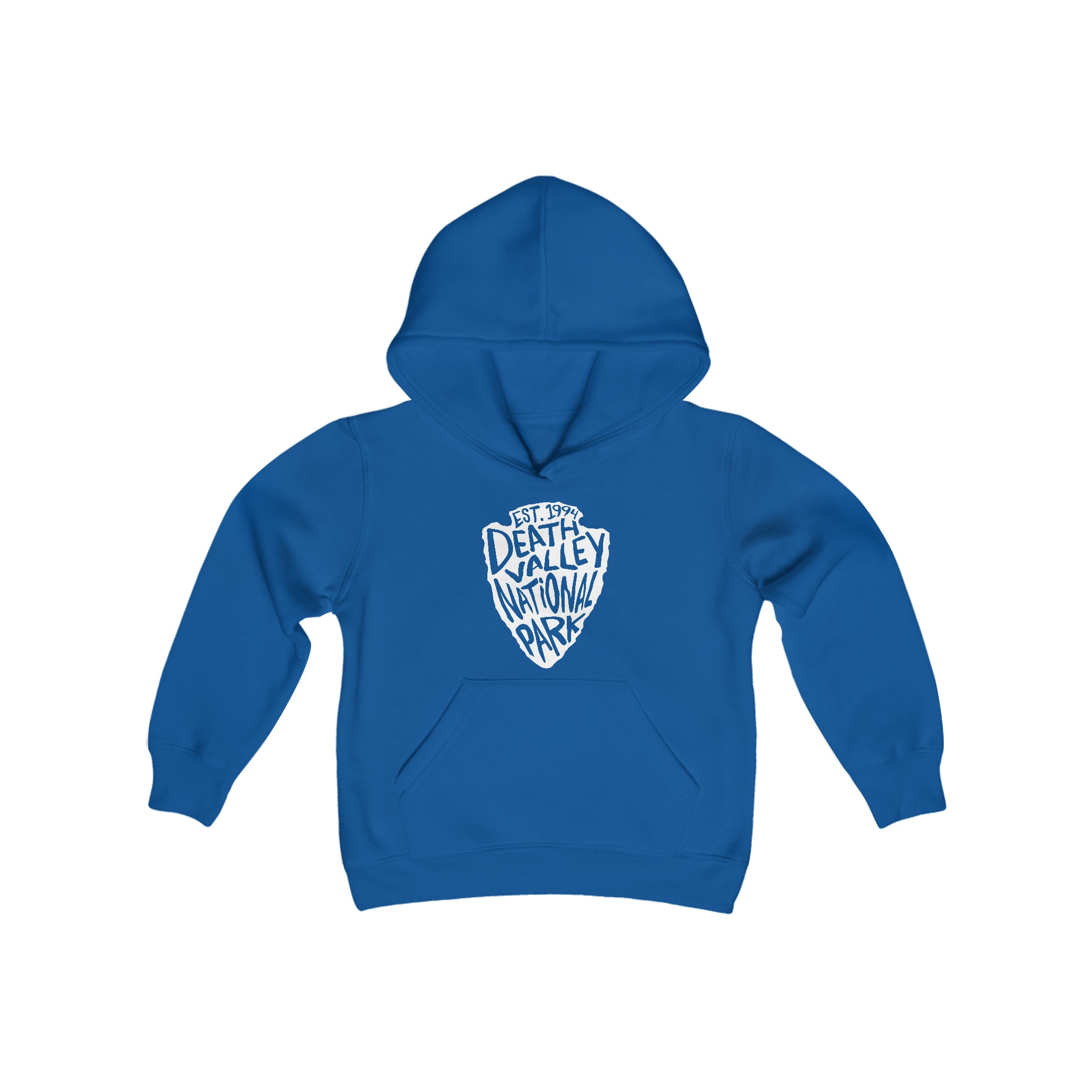 Death Valley National Park Kids Hoodie - Arrowhead Chunky Text