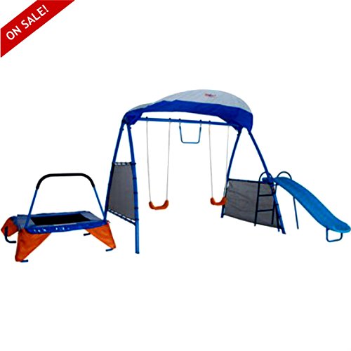 Skroutz Big Metal Swing Set for Backyard Fitness and Outdoor Fun