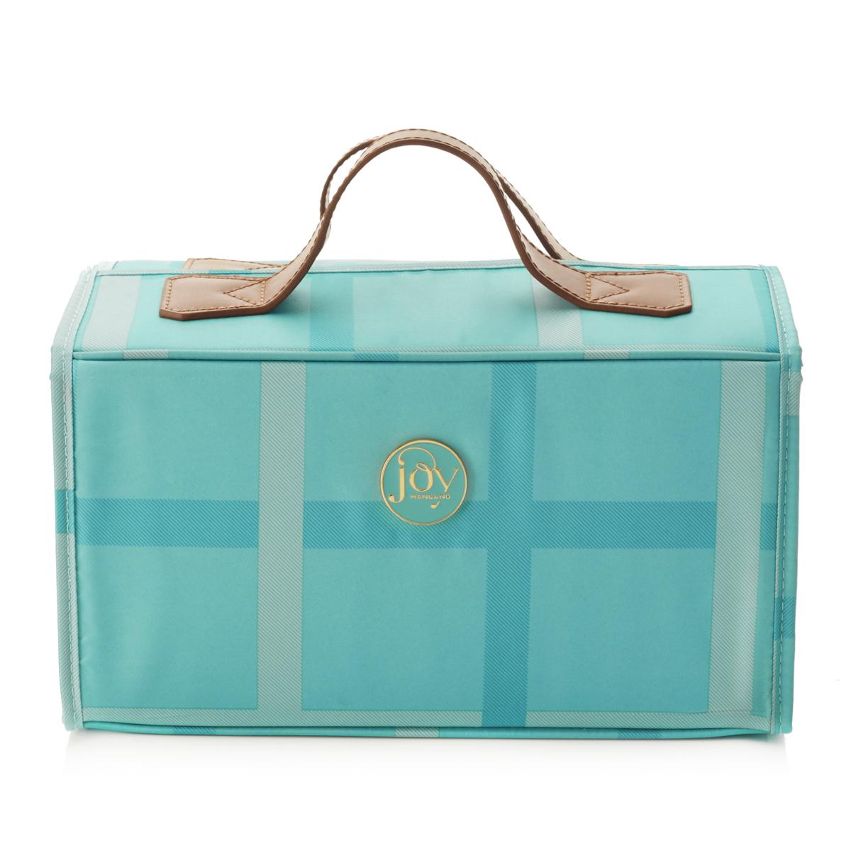 JOY Luxe Plaid Nylon & Leather Large Better Beauty Case