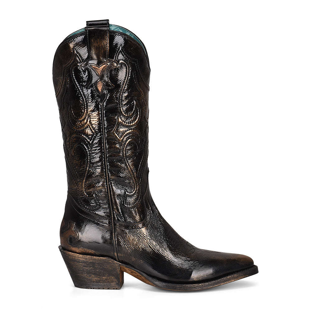 Corral Womens Black Bronze Cowgirl Boots