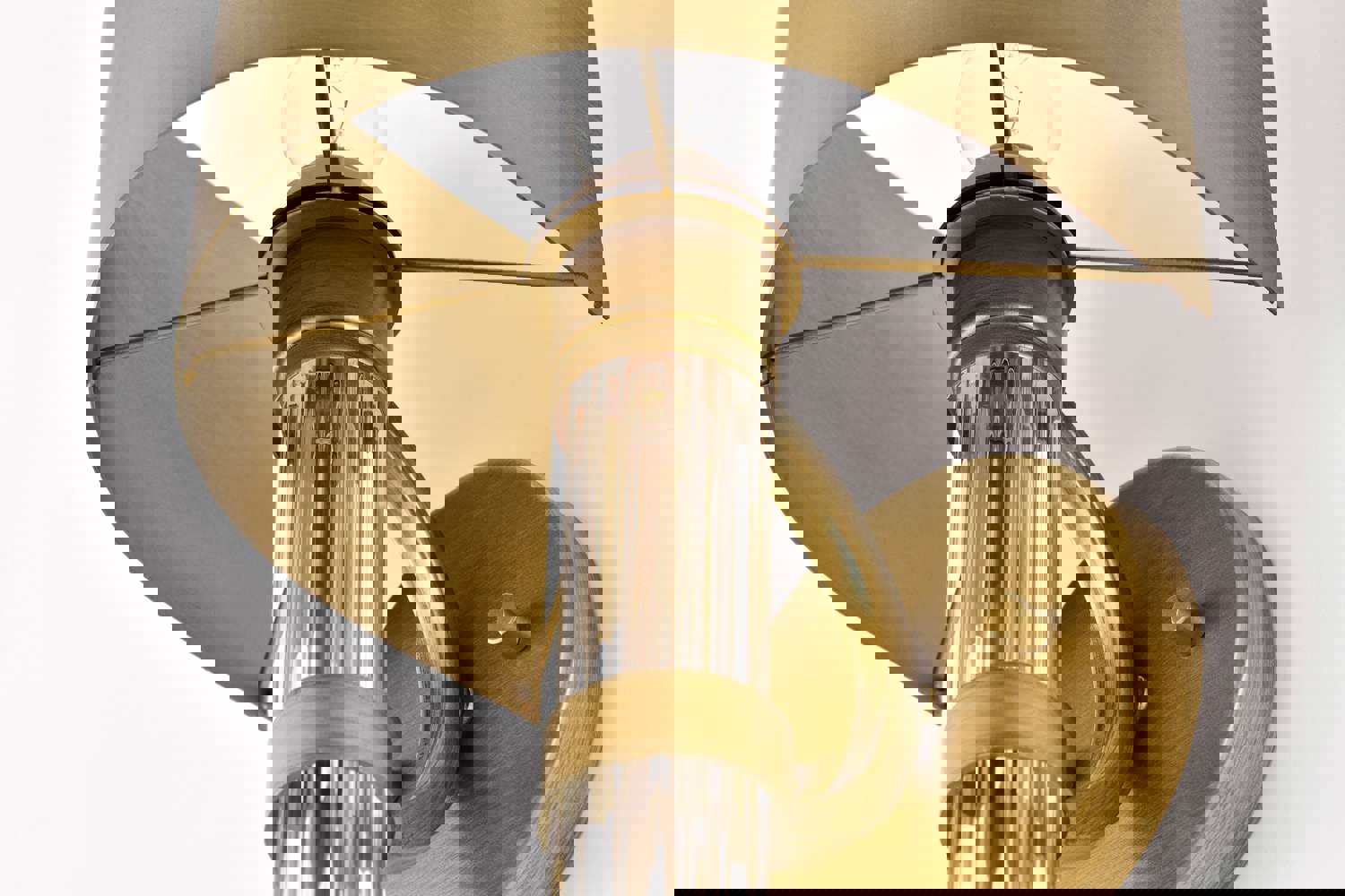 SATCO/NUVO Teagon 1 Light Wall Sconce in Natural Brass Finish with Metal Shade (60-7757)