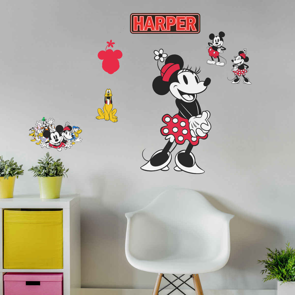 Classic Minnie Mouse Interactive Wall Decal with Augmented Reality