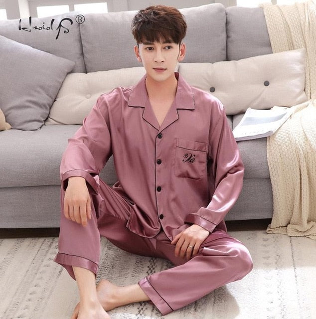 Luxury Satin Silk Pajama Set for Men and Women - Couple Sleepwear