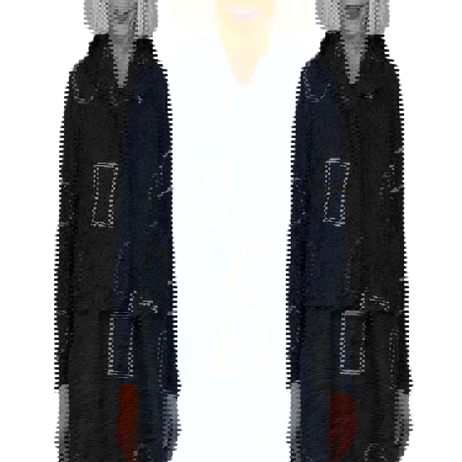 GRAPHIC PRINT CROP HOODY JACKET