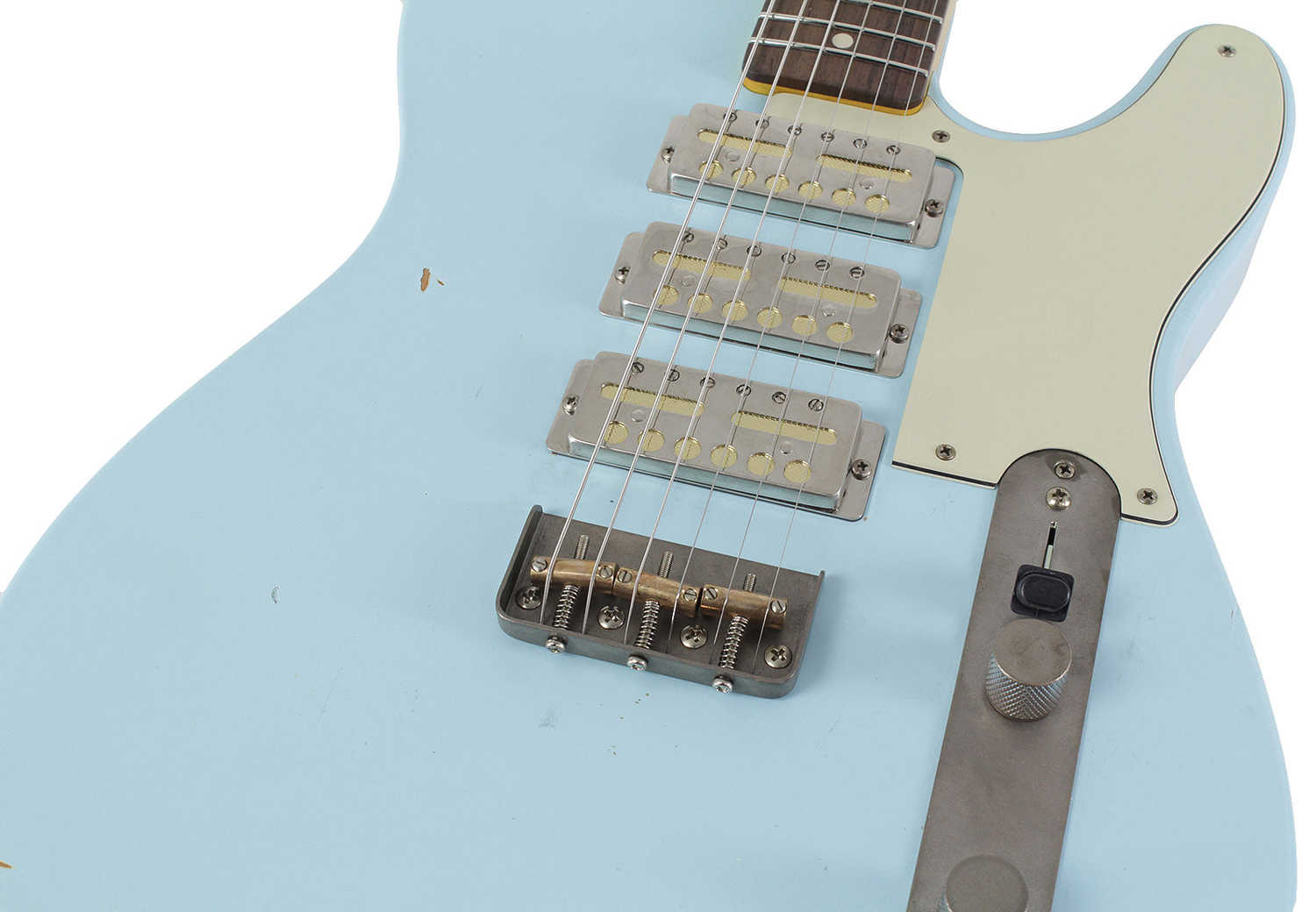Nash GF-3 Gold Foil Guitar, Sonic Blue, Light Aging