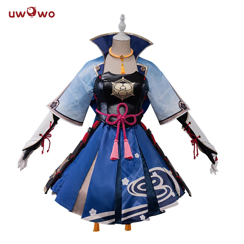 UWOWO Ayaka Cosplay Game Genshin Impact Kamisato Ayaka Dress Costume Anime Halloween Carnival Outfit