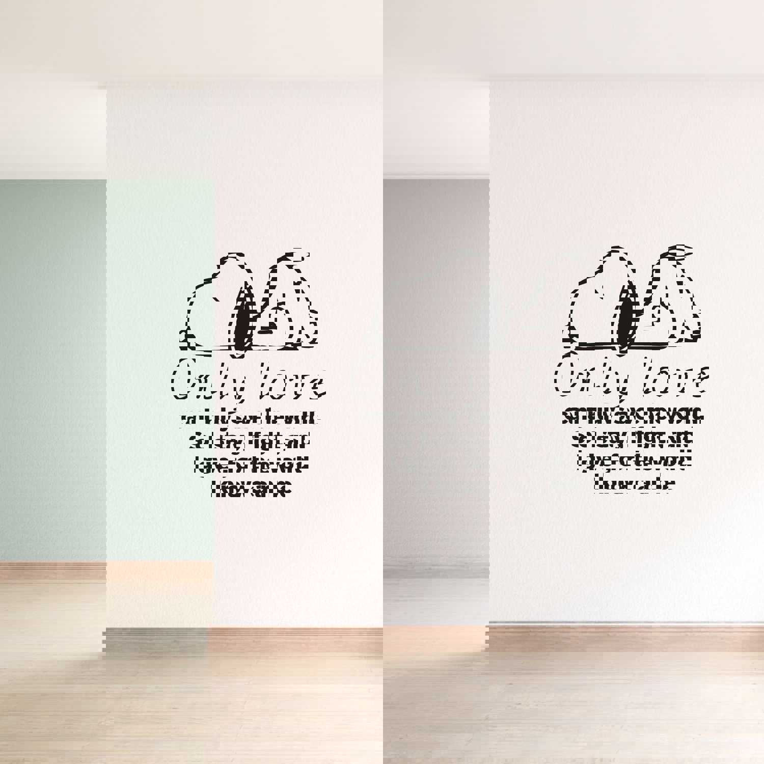 Snoopy Vinyl Wall Art Sticker Decal - Only Love Can Truly Save The World