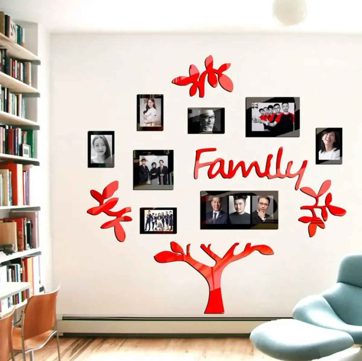 3D Stereoscopic Acrylic Family Tree Wall Sticker for Living Room and Bedroom Decor